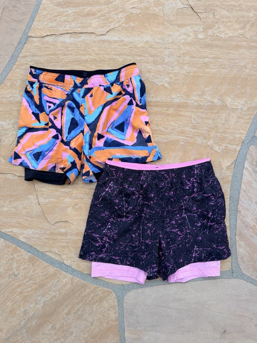 Chubbies Lot Of 2 Multicolor Boys Lined Classic Swim Trunk Size Medium CS